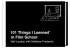 101 THINGS I LEARNED IN FILM SCHOOL